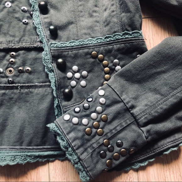 Miss Me (Buckle) Military-style Studded Jacket - Picture 5 of 7